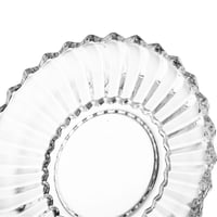 طقم صحون زجاج لتقديم الفواكه والحلويات مدور 2 قطعة...