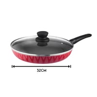 مقلاة Trust Pro بغطاء زجاج وطبقة مانع الالتصاق مقا...