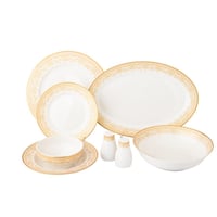 طقم عشاء نيو بون شاينا بنقشات ذهبية 28 قطعة 6 اشخا...