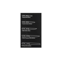 طقم سكاكين تقطيع 5 قطعة استيل يد اسود