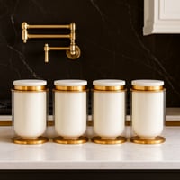 طقم علب سكر وشاي وقهوة بورسلان مزخرف وطبقة خارجية...