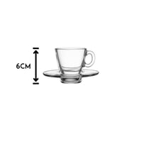 باشاباشي فناجين سبريسو زجاج تركي سادة 12 قطعة 6 اش...