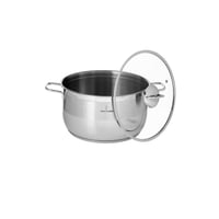 قدر ستالس ستيل تركي مقاس 28 غطاء زجاج