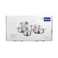 طقم قدور MIROLEX استيل 9 قطعة سادة