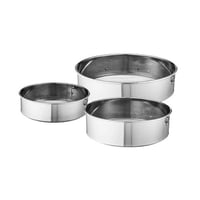 طقم منخل استيل مدور 3 قطع مقاس 28-23.5-18.5 سم