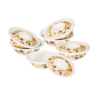 تمريات ميلامين بنقشة ورد جوري مقاس 12.5 سم 6 قطعة