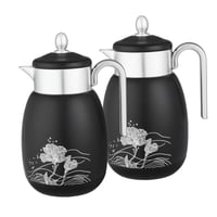 طقم ترامس لوفر 2 قطعة اسود وفضي مطفي ( سعة 1 لتر )...