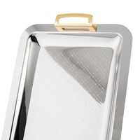 طقم صواني السيف نيكل وذهبي مستطيل 3 قطعة