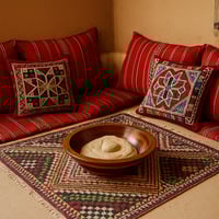 قدح تقديم خشب مدور فيتنامي للعصيد مقاس 42 سم