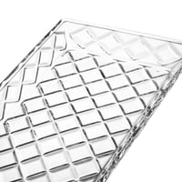 صحن تقديم زجاج مستطيل مكعبات مقاس 32*17 سم