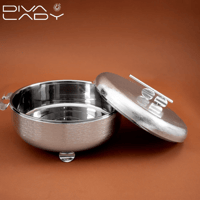 حافظة طعام استيل مشخط فاخر 7 لتر ديفاليدي