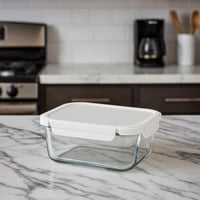 حافظة طعام زجاج بغطاء 1.8 لتر