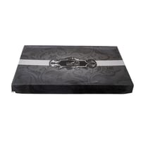 صينية تقديم مستطيل مفرد فضي وذهبي