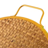 صينية تقديم مدور داير معدن ارضية خسف مقاس 31 سم