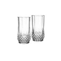 طقم كاسات ماء زجاج 6 قطعة محجر