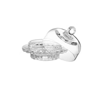 مطبقية حلا ومكسرات زجاج شفاف سعة 90 مل