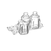 طقم علب سكر وشاي اكريلك سكوالو 3 قطعة مع تبسي اكري...