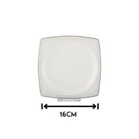 طقم صحون للحلا والفواكه والفطور 6 قطعة بورسلان مرب...