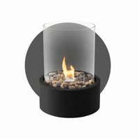 ديكور مدفأة دائرية محمولة تعمل بالايثانول باللون ا...