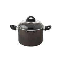 قدر جرانيت ايطالي اسود عميق غطاء زجاج