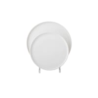 طقم سفرة بورسلان ابيض مدور سادة 16 قطعة فاخر