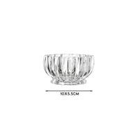 طقم زبادي حلا ومكسرات زجاج مخطط 6 قطعة 240 مل مقاس...