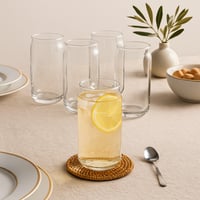 كاسات عصير زجاج شفاف 400 مل 6 قطعة