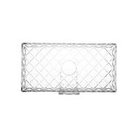 صحن تقديم زجاج مستطيل مربعات 27*14 سم