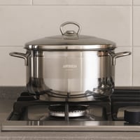 قدر استيل تركي 18/10 امبوس مقاس 28 سم