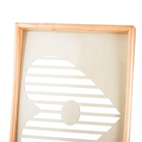 طقم صواني خشب 2 قطعة ارضية مزخرفة مع طبقة عازلة اك...