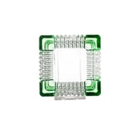 طفاية زجاج مخطط مربع لون اخضر مقاس 12 سم