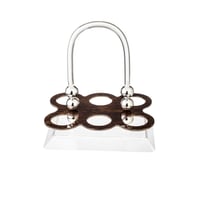 شيالة فناجين قهوة اكريلك شفاف وبني