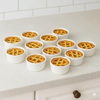 زبادي حلا بورسلان ابيض 12 قطعة