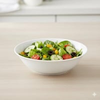 زبدية سلطة كبيرة بورسلان ابيض كريمي بون شاينا مقاس...