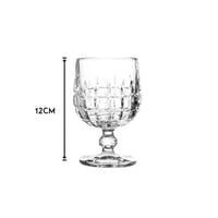 طقم كاسات عصير زجاج منقوش 6 قطعة 240 مل