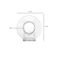 اطباق شاي زجاج مخطط 6 قطعة