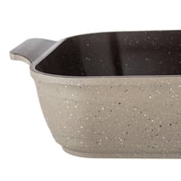 لاهويا صينية فرن جرانيت مستطيل بني مقاس 31 سم 3.5...