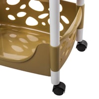 ارفف حامل خضار بلاستيك 4 ادوار بني