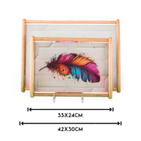 طقم صواني خشب 2 قطعة ارضية زجاج بلمسة فنية أنيقة م...