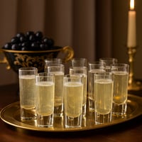 طقم كاسات تقديم زجاج صغيرة ترحيبي 12 قطعة 60 مل