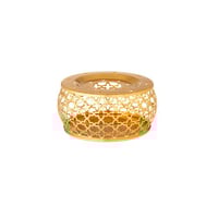 قاعدة دلة وبراد شاي معدن ذهبي