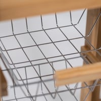 عربية من خشب البامبو لتخزين الخضراوات