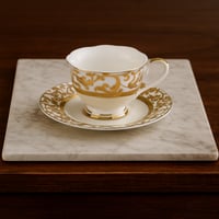 فنجان شاي بورسلان ذهبي 2 قطعة 180 مل