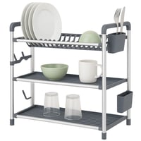 نشاف صحون المنيوم وبلاستيك 3 دور كبير