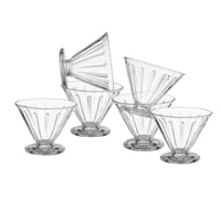 زبادي ايس كريم وحلا زجاج مخطط 165 مل 6 قطعة