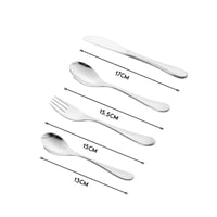 طقم ملاعق اطفال ستيل سادة صغيرة 4 قطعة