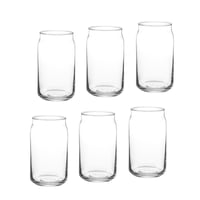 كاسات عصير زجاج شفاف 400 مل 6 قطعة