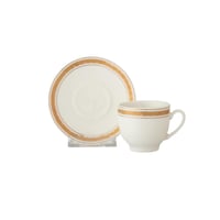 طقم فناجين قهوة تركي بورسلان مزخرف ذهبي 12 قطعة