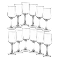 كاسات عصير زجاج شفاف 12 قطعة 190 مل