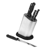 طقم سكاكين تقطيع 5 قطعة استيل مع استاند